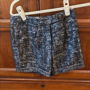 Winter Black and Gold Tweed Shorts